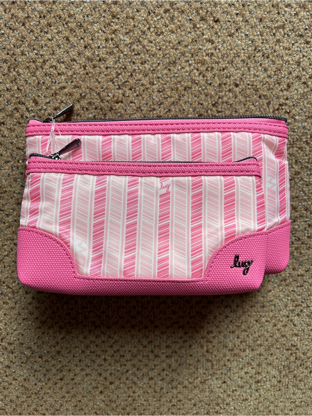 NWOT Lug Tootle pouch set in Pink Tournaline
